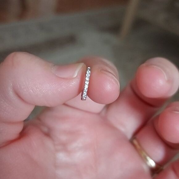 14K Gold Plated 925 Sterling Silver Huggies / Hoop Earrings - Picture 3 of 6